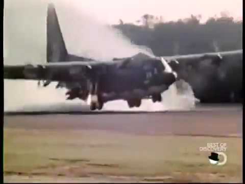 C-130 specially modified to land in a stadium and rescue hostages in Iran in 1980