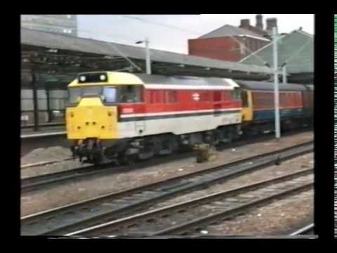 Trains at Crew,Chester and Prestatin 1989