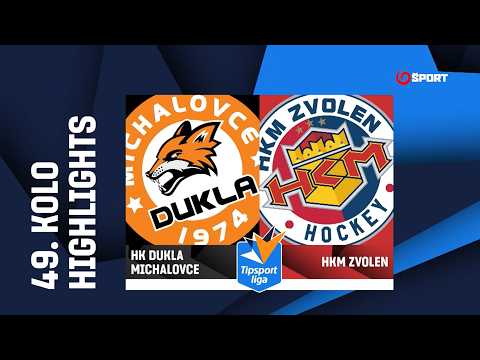 49. kolo: HK Dukla Michalovce - HKM Zvolen 4:3 (1:2, 2:1, 1:0)