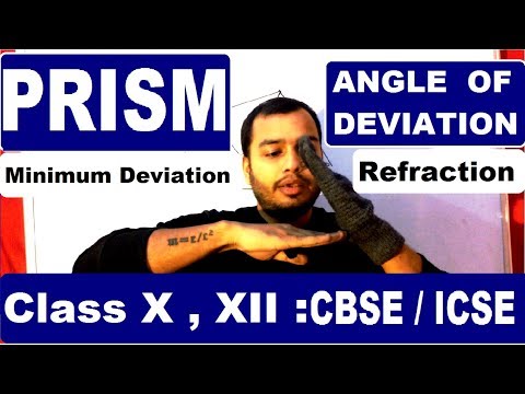 Angle Of Deviation in PRISM : MInimum Deviation Condition : Class 10,12 CBSE ICSE ISC Video