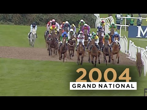 AMERBLEIGH HOUSE WINS 2004 GRAND NATIONAL AT AINTREE IN DRAMATIC FINISH