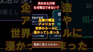 失われた30年 修正できなかったのか？ #政治 #失われた30年 #グローバリズム