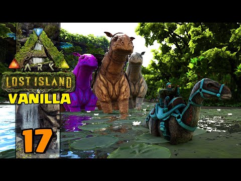 ATRAVESSANDO O MAPA COM UM EXÉRCITO DE  DINOS - ARK:SURVIVAL EVOLVED - LOST ISLAND Vanilla - #17
