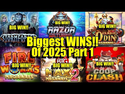 Thumbnail for video: Biggest Wins Of 2025 Part 1, Razor Returns, Astro Rumble, Frkn Bananas, Wil West Duels & Much More