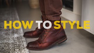How to Style BROWN BOOTS | Men