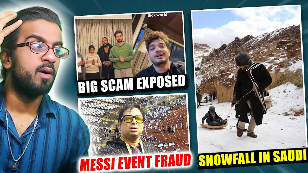 Munawar Faruqui Exposed Donation Scam, Snowfall in Saudi, Kolkata Messi Event Organizer Fraud Found