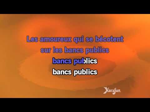 Karaoké Les amoureux des bancs publics - Georges Brassens *