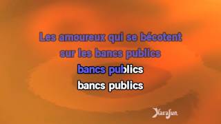Karaoké Les amoureux des bancs publics - Georges Brassens *