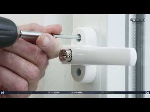 Poignée de fenêtre à clé - cylindre à pression - blanc - FG300 ABUS