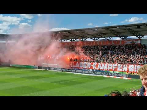 HFC Chemie vs. SpVgg Unterhaching - 05.05.2024 - Aufwärmprogramm vor dem Anpfiff