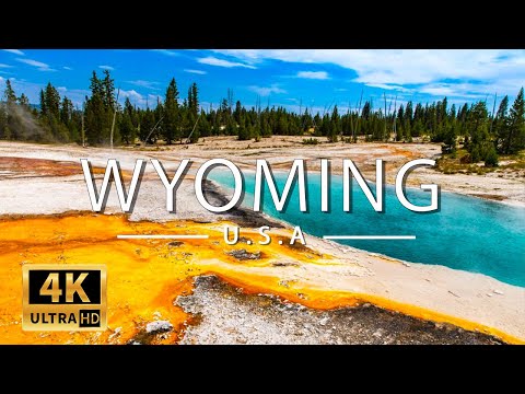 FLYING OVER WYOMING (4K UHD) - Relaxing Music Along With Beautiful Nature Scenery - 4K Video UltraHD
