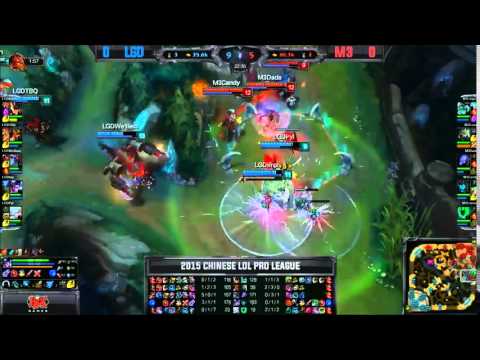 LGD We1less Chogath VS M3 Looper Hecarim Game 1 Highlights   2015 Spring LPL W8D3