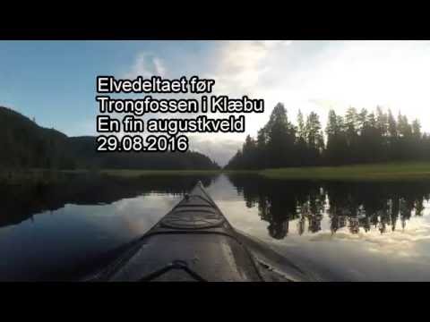 Elvedeltaet opp ved Trongfossen Klæbu. River delta near Trongfossen Klaebu, Norway.