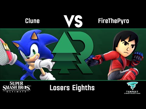 Clune (Sonic) vs FireThePyro (Mii Brawler) - Losers Eighths - Evergreen Rising #9