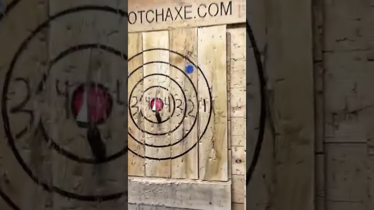 The greatest axe throw ever 😳 (via @sebbywebz/TT)