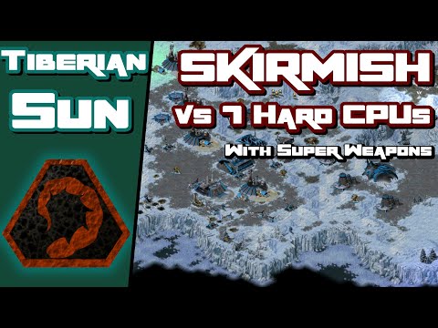 C&C: Tiberian Sun - Nod Skirmish VS 7 Hard AI - Full Gameplay - Super Weapons Enabled