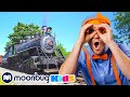 Blippi Explores A Steam Train Blippi S Educational Adventures Fun Kids Videos