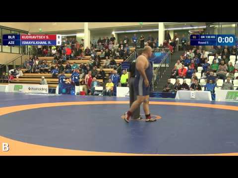 Round 5 GR   130 kg  R  ISMAYILKHANL AZE df  S  KUDRIAVTSEV BLR by Injury Default, 0 0