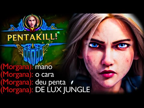 JOGUEI DE LUX JUNGLE E DEI O PENTAKILL MAIS LINDO DO MUNDO!!