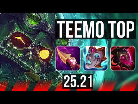 TEEMO vs RIVEN (TOP) | 1500+ games, Rank 8 Teemo, 8/2/7 | KR Grandmaster | 25.21