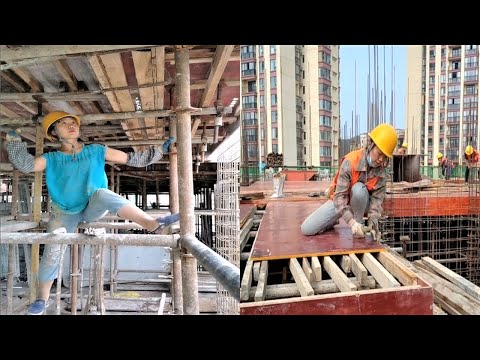 Young girl with great tiling skills - ultimate tiling skills | PART 33