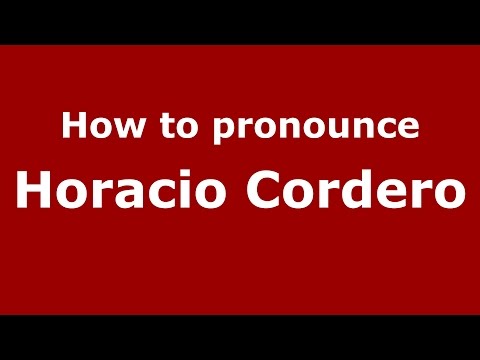 How to pronounce Horacio Cordero (Spanish/Argentina) - PronounceNames.com