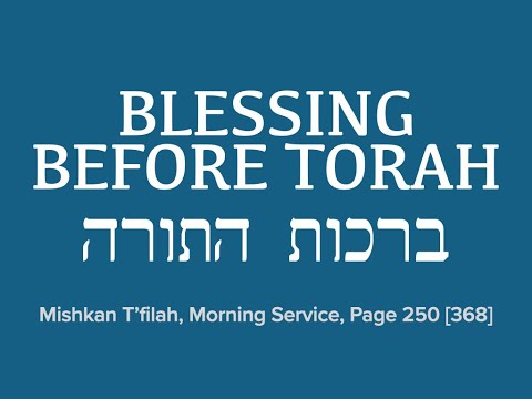Learn The Service - Blessing Before Torah