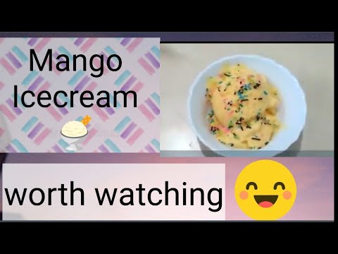 Mango Ice cream with Condensed Milk