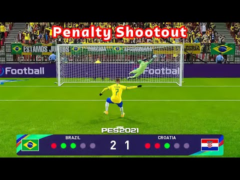 PES 21 PC - Brazil vs Croatia - Penalty Shootout - Atsrown Gaming | PES Gameplay