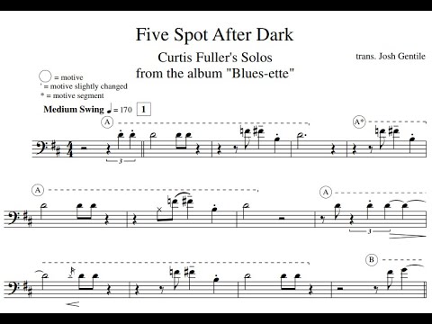 Curtis Fuller - Five Spot After Dark (Blues-ette) [Trombone Transcription + Comparison]