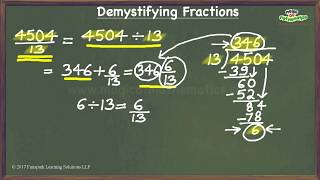 Converting improper fractions to mixed fractions