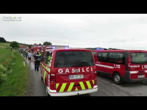 Požar avtobusa v Vogričevcih