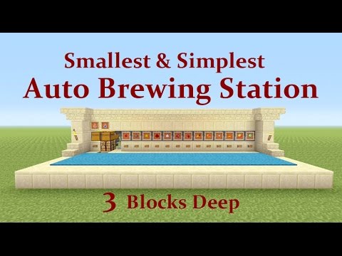 Minecraft Tutorial : Smallest &  Simplest Brewing station 3 Blocks Deep
