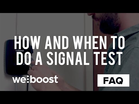 When And How To Do A Signal Test - FAQ | weBoost
