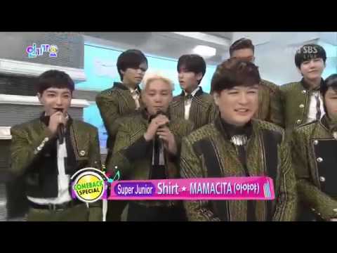SBS Inkigayo EXO Baekhyun Suho MC Cut 6 with Super Junior