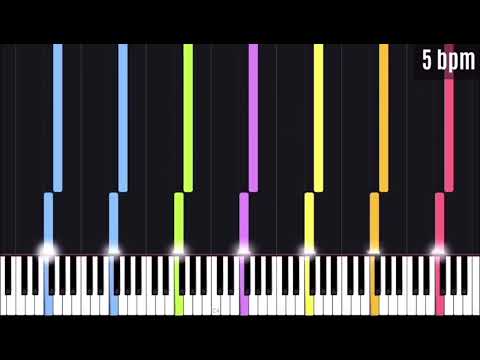 Piano Speed 9999bpm to 1bpm