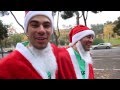 Els jugadors de futbol sala tornen a fer de les seves vestits de Pare Noel