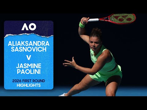 Aliaksandra Sasnovich v Jasmine Paolini Highlights | Australian Open 2026 First Round