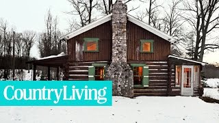 A Cozy Christmas Cabin Nestled in the Woods of Wisconsin | Country Living