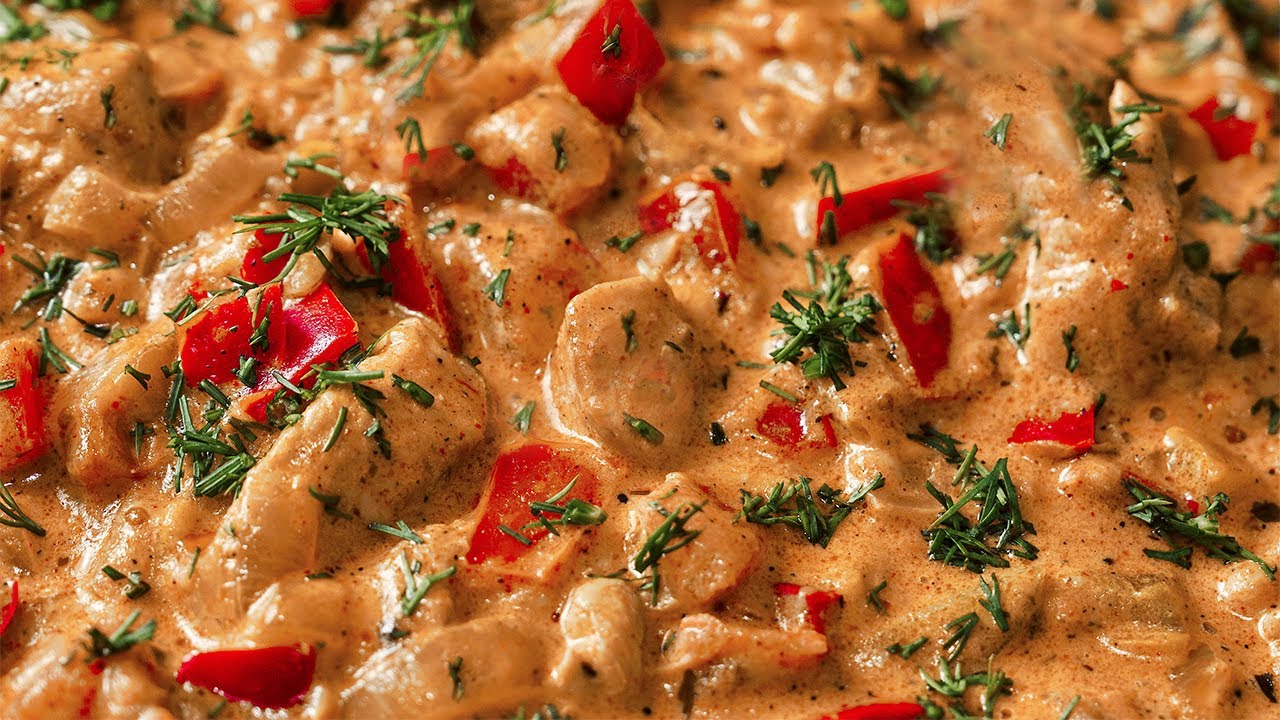 Pollo Cremoso con Verduras y Queso