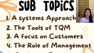 Total Quality Management | Main Ideas | Tools of TQM | The Role of Management&Employee Participation