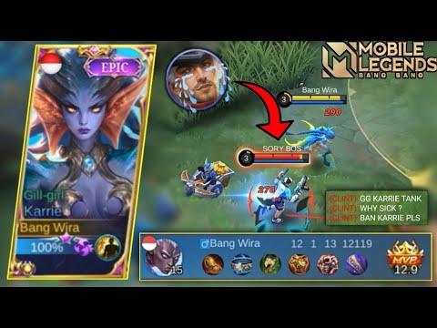 KARRIE TANK IS BACK OVERPOWER! TURNS OUT TO BE A CLINT META DESTROYER - KARRIE BEST BUILD 2021-MLBB