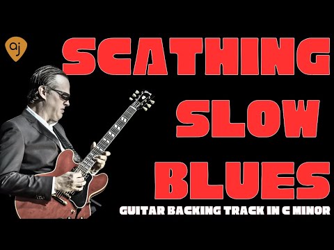 Scathing Slow Blues Jam in C Minor | Soulful Guitar Backing Track