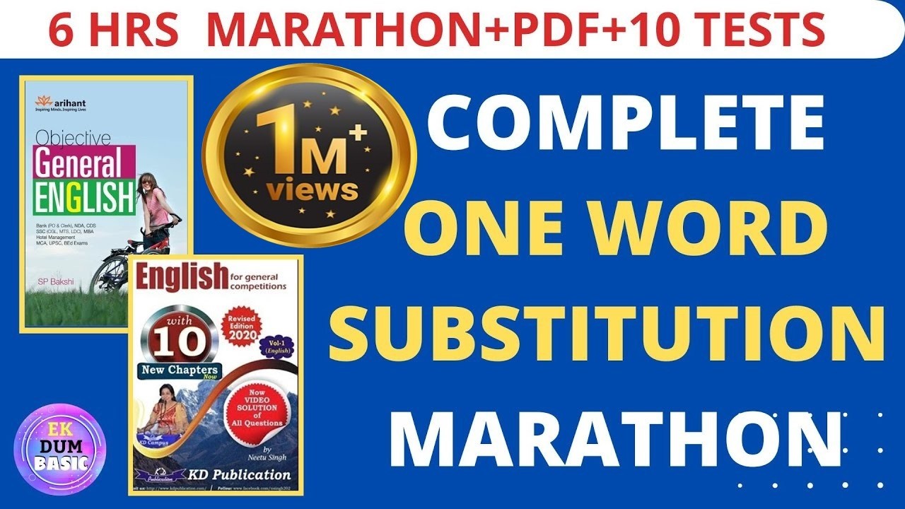 One Word Substitution Complete Course (Arihant + KD Publication + Root Words)Pdf in description