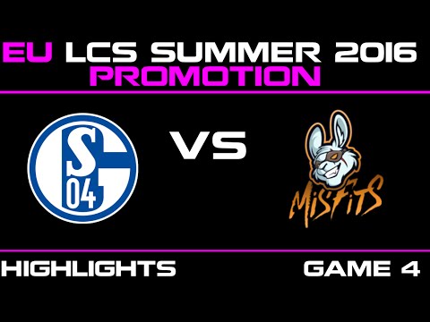 S04 vs MSF Game 4 highlights EU LCS Spring Promotion 2016 FC Schalke 04 vs Misfits   MSF vs S04