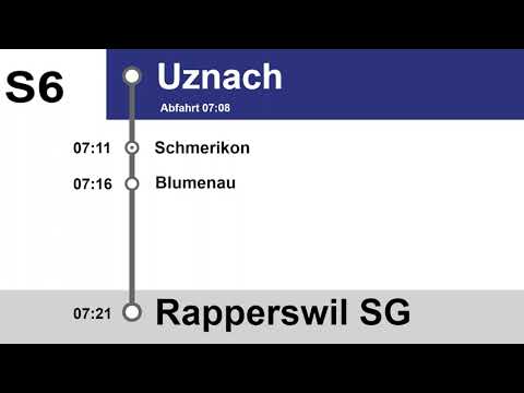 SBB Ansagen » S6 Uznach — Rapperswil SG (Seltenheit!) | SLBahnen