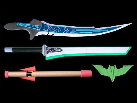 05 Easy Origami Ninja Star/Sword/Knife/Gun - How to make