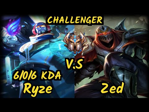PNG Grevthar (RYZE) vs ZED - 6/0/6 KDA MID CHALLENGER GAMEPLAY - BR