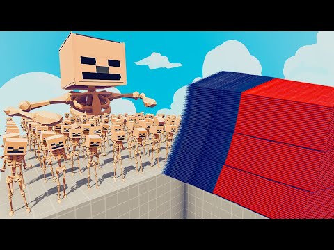 200x MINECRAFT SKELETON + 1x GIANT vs EVERY GOD - Totally Accurate Battle Simulator TABS