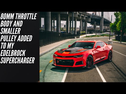 80MM Throttle Body and Smaller Pulley added to my Edelbrock Supercharger with overkill's tune.
